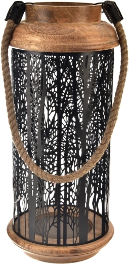 Mangopuidust ja metallist küünlajalg black 40 cm