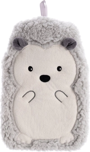 Hedgehog hot water bottle with plush cover 0.6 l