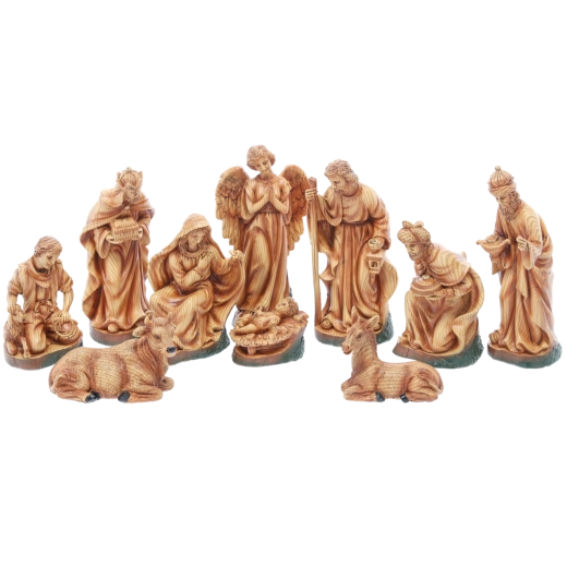 Polüresiinist jõulusõime figuuride komplekt, 10 tk, kõrgus kuni 24 cm