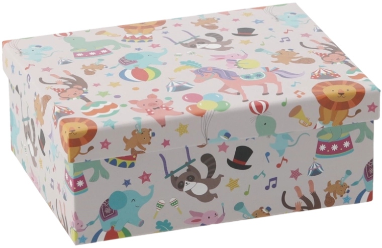 Gift box Kolorowe Zwierzęta 47 × 37 × 17 cm - 1 piece
