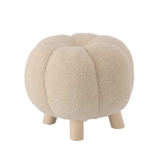 Decorative beige ottoman 32 × 30 cm