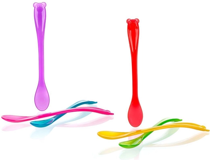 Children's plastic spoons 4Kids 17 cm, mixed colors, 3 pcs