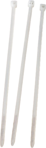 Nailonist kaablisidemed 500 × 4,8 mm, valged (50 tk)