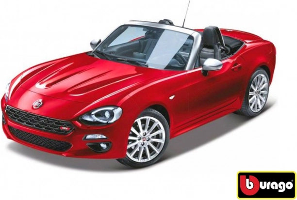 Bburago Fiat 124 Spider punane 1:24 mudel
