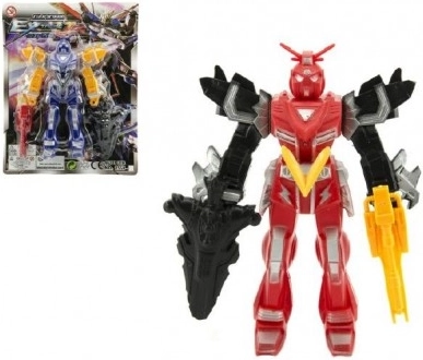 Plastikust robotifiguur 15 cm – action‑sõdalane, 4 värvi
