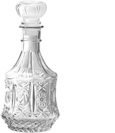 Dekoratiivne klaaskaraf 700 ml tihendiga korgiga