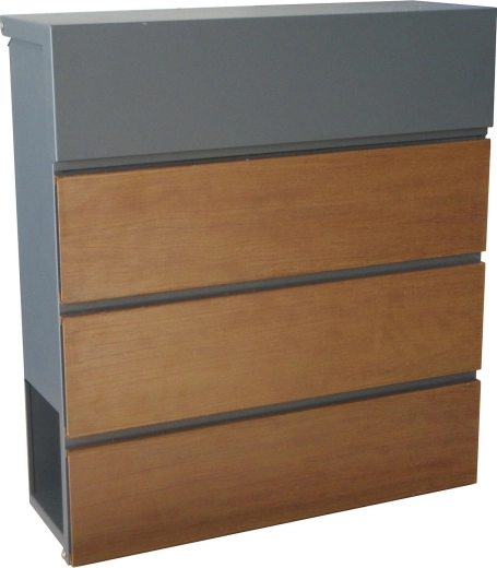 Puidudekooriga postkast, antratsiit 370 × 410 × 130 mm