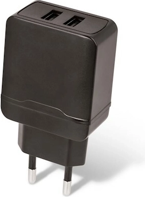 Maxlife võrgulaadija 2× USB Fast Charge 2,4A, must