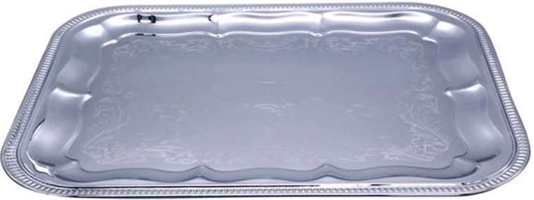 Elegantne ristkülikukujuline kroomitud kandik 41 × 31 cm