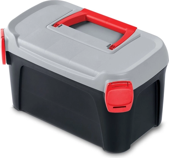 Tööriistakast Smart 7 l, must halli kaanega