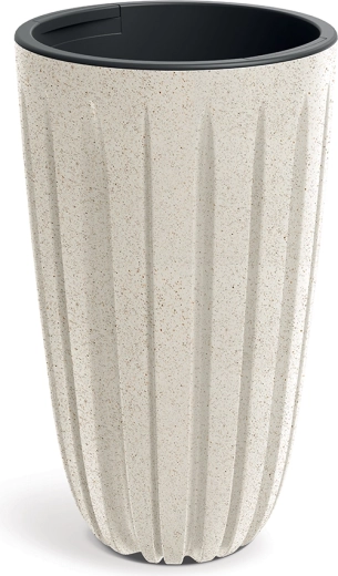 Lillepott Eco Wood, valge, läbimõõt 29 cm