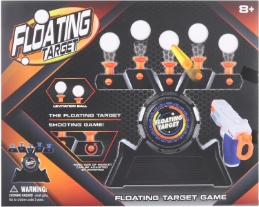 Laskemismäng hõljuvate märklaudade ja püstoliga