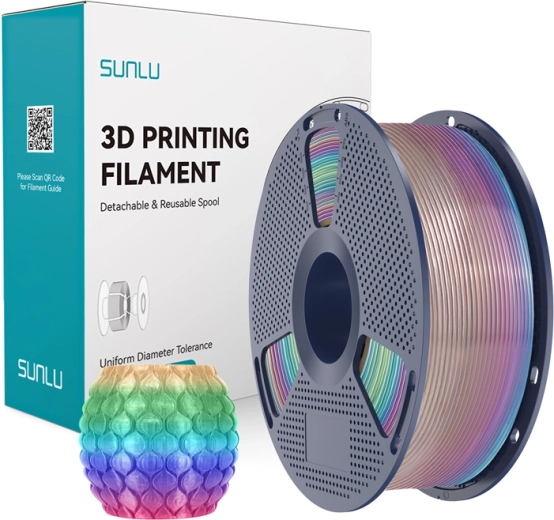 Sunlu PLA läbipaistev vikerkaare filament