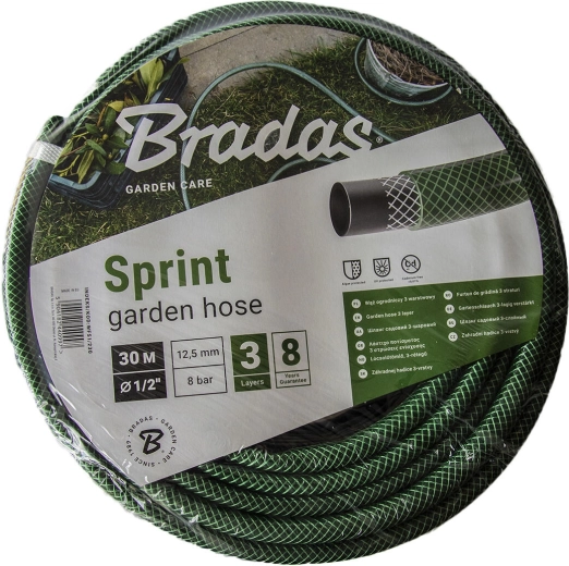 SPRINT aiavoolik 1/2" 30 m läbipaistmatu roheline