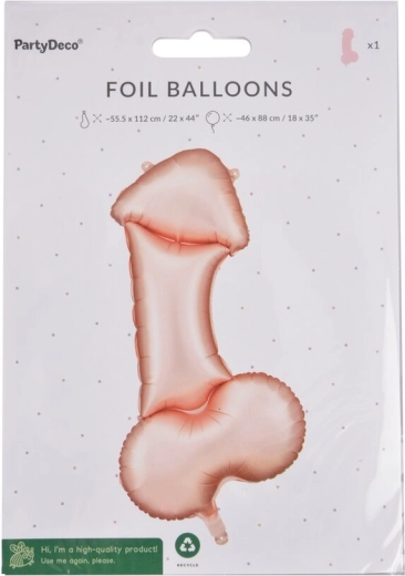Naljakas fooliumõhupall 55 × 112 cm