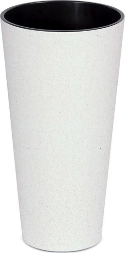 Lillepott Tubus Slim Eco Wood 20 cm valge