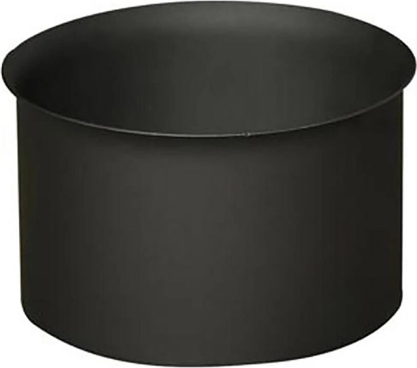 Flue Wall Thimble 200 mm, Steel 1.5 mm, Black