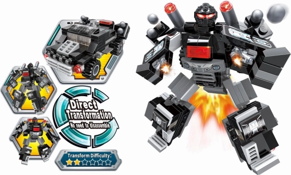 Ehituskomplekt Qman Blast Ranger – valgusvalvur, robot ja auto, mis muundub