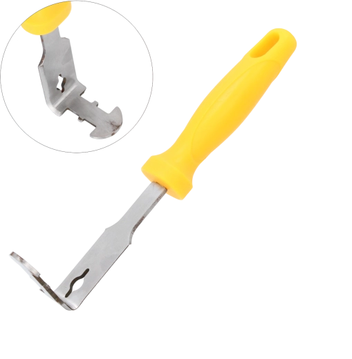 Frame scraper with plastic handle
