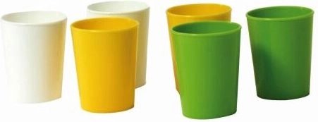 Plastic Shot Glass 40 ml, assorted colors (6 pcs)