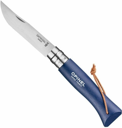 Opinel N°08 Trekking taskunuga tumesinine, pöögipuit 8,5 cm