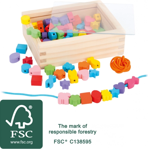 Small Footi puidust lükitavad helmed