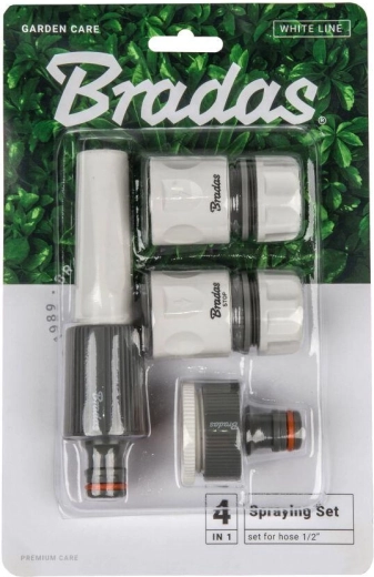 Starter hose set 4 in 1 WHITE LINE with nozzle and quick couplings