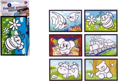 Võlumaalimine veega – pilt ja pintsel komplektis