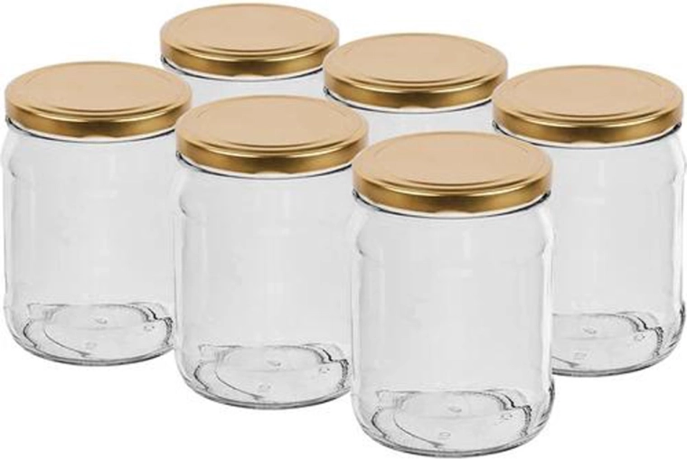 Keedupurgid kaanega 500 ml TWIST, komplekt 6 tk