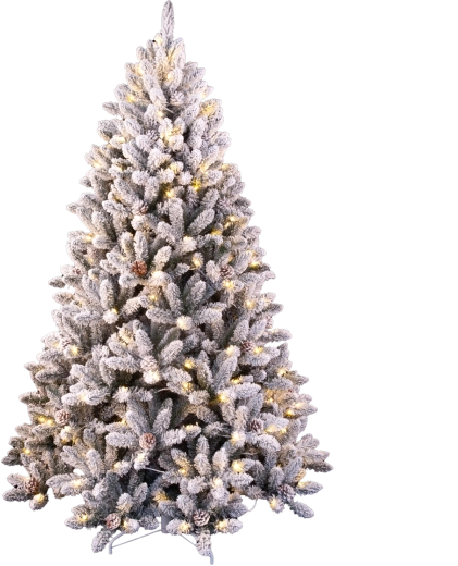 Kunstjõulupuu 210 cm, lumise efektiga, LED-valgustusega