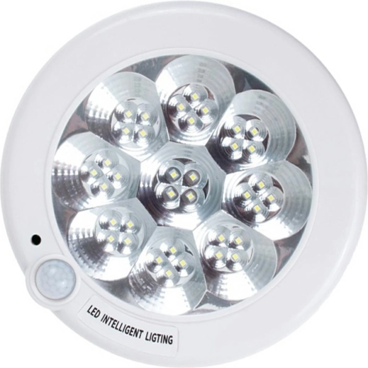 Lae LED-lamp PIR liikumisanduriga, 36 LED-i, 8 W, 21 cm