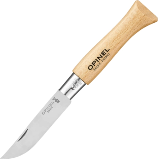 Kokkupandav taskunuga Opinel N°05 Inox pöögipuust käepidemega
