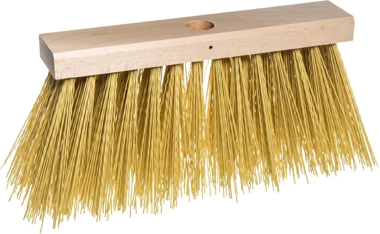 Sidewalk broom made of wood with PET bristles 25 × 6 cm, without thread