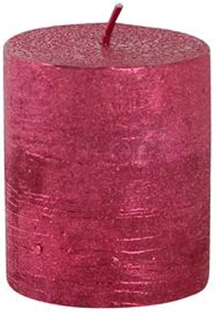 Rustikaalne silindriküünal 6 × 7 cm punane PROVENCE