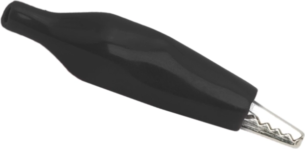 Medium Alligator Clip with Black PVC Insulation, 35 mm