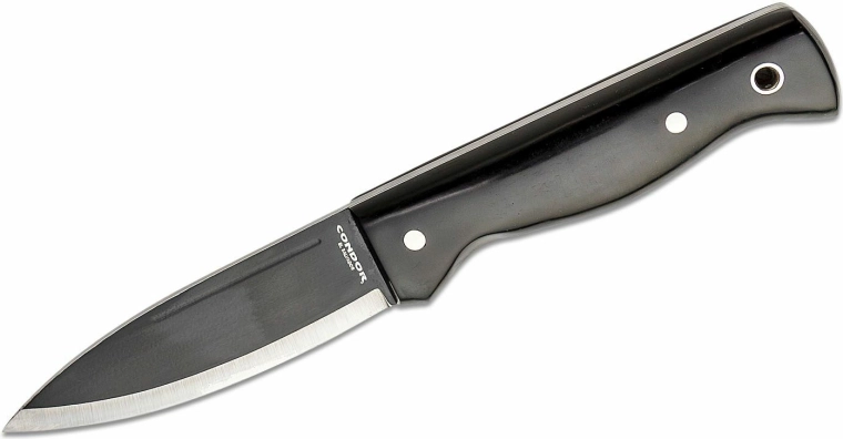 Taktikaline välinuga Condor Darklore 11 cm musta micarta käepidemega ja Kydex-tupiga