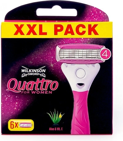 Wilkinson Quattro for Women vahetatavad raseerimispead 6 tk