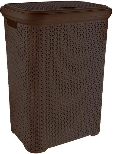Plastikust pesukorv 55 l, pruun