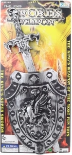 Plastist mõõk koos kilbiga lastele