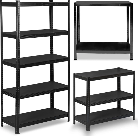 Metallist laoriiul 180 × 90 × 40 cm must Humbers