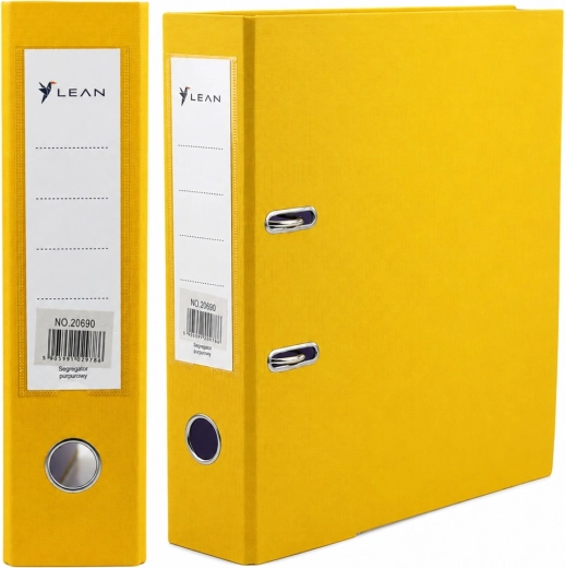 Office lever arch file A4, 75 mm spine, yellow