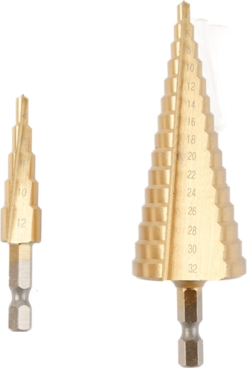 Set of step drill bits for metal 4–32 mm, 2 pieces