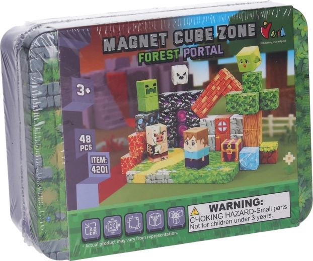 Magnetic building set Magnet Cube Zone Forest Portal (48 pieces)