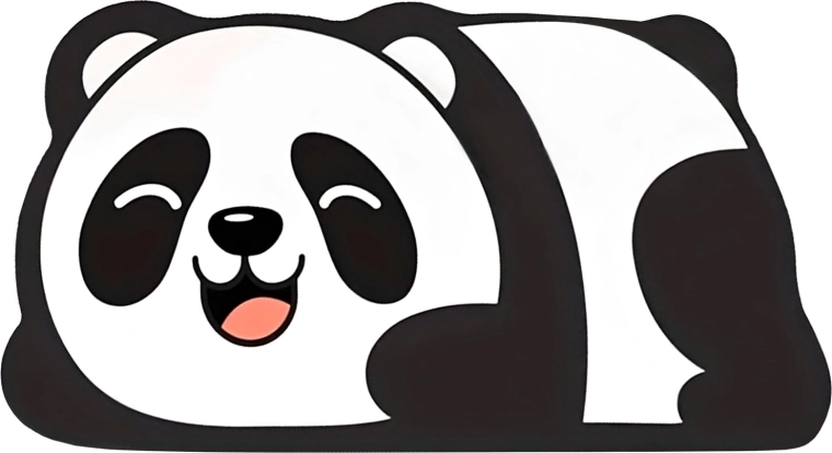 Diatomiidist libisemiskindel vannitoamatt Panda 60 × 40 cm – 1 tk