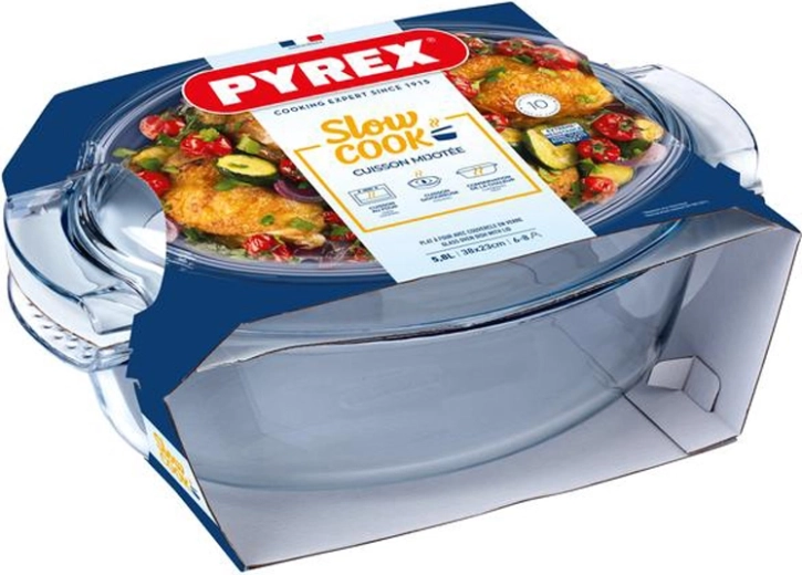 Ovaalne ahjuvorm kaanega PYREX 5,8 l – klaasist