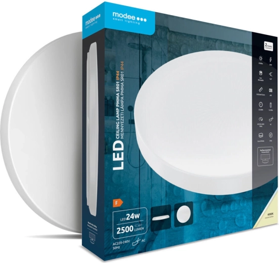 Modee ümmargune lae LED-valgusti PMMA 24 W 4000 K IP44