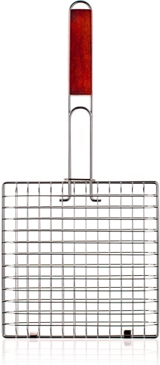 Ruut grillrest 22 × 22 cm puidust käepidemega