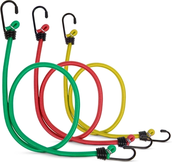 Set of rubber fastening straps 45, 60 and 80 cm, 6 pieces