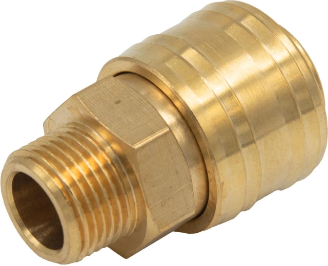 Messingist väliskeermega 3/8" kiirliitmik