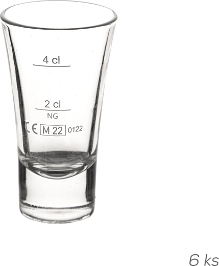 Mõõdupits Cheerio 0,06 l (taatlus 2 cl/4 cl) 6 tk